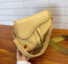 Женская мини сумочка клатч на плечо, яркая маленькая сумка бананка эко кожа Желтый