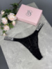 Жіночі стрінги Victoria's Secret чорні kv1270