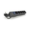Сетевой фильтр питания Merlion 5 розеток, 1,8 м + 2*USB (B518U)