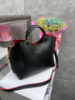 АКЦІЯ!  Чорний з червоним всередині — стильна сумка на три відділення — фурнітура золото — топ продажів  (2049)