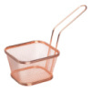 Корзина сервировочная для картофеля фри и снеков 13×11×7 см Розовое золото HP-19-4-L-R