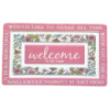 Прихожий коврик 60х40 см Welcome с цветочным принтом Розовый HP-47-1P