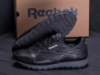 Мужские зимние кожаные кроссовки Reebok 210 Black чёрные