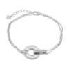 Серебряный браслет CatalogSilver с натуральным перламутром, вес изделия 4,29 гр (2086406) 1720 размер