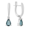 Серебряные серьги CatalogSilver с топазом Лондон Блю 0.95ct (2195948)