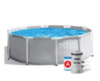 Intex 26706ND (26706SC) 305×99 см круглий каркасний басейн Prism Frame Pool сірий з фільтр насосом 2006 л/год