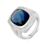 Серебряное кольцо CatalogSilver с искуственным танзанитом nano 8.794ct, вес изделия 7,57 гр (2111580) 18.5 размер