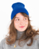 Жіноча зимова синя шапка