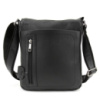 Чоловічий шкіряний месенджер чорний 7110A