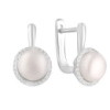 Серебряные серьги CatalogSilver с натуральным жемчугом 7ct (2122357)