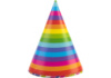 Набір Confetti Rainbow з 6 ковпаків на голову із гумовою стрічкою, дизайни асорті
