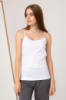 Майка жіноча на тонкій бретельці - БІЛА    р. S, M, L, XL, 2XL, 3XL, 4XL