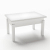 Журнальный стол-трансформер Fusion furniture Флай белый/Cтекло белое