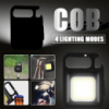 Фонарик брелок аккумуляторный LED COB c карабином и магнитом 500 mAh