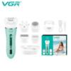 Епілятор VGR 5 в 1 V-751, 5 насадок. Колір: зелений