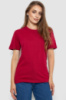 Футболка жіноча однотонна, колір бордовий, 238R112