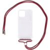 Чохол TPU Crossbody Transparent для Apple iPhone 12 Pro Max (6.7«») (червоно-коричневий) - купити в SmartEra.ua