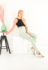 Жіночі зелені спортивні лосини