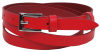 Вузький жіночий шкіряний ремінь Skipper, Україна червоний 1,5 см