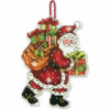 Набір для вишивання хрестиком «Прикраса Санта з мішком//Santa with Bag Ornament» DIMENSIONS 70-08912