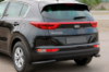 Задний угловой защитный элемент AK003 Черный (нержавейка) для Kia Sportage 2015-2021 гг