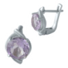 Серебряные серьги CatalogSilver с натуральным аметистом 3.367ct (1996324)