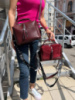Бордо - стильна, якісна сумка Lady Bags на два відділення з двома знімними ременями (0268)