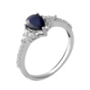 Серебряное кольцо CatalogSilver с натуральным сапфиром 1.179ct, вес изделия 1,85 гр (2051923) 17.5 размер