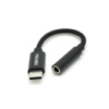 Переходник VEGGIEG TC-203 Type-C(M) => Jack 3.5mm(F), 5см, Black, Пакет
