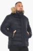 Куртка мужская Braggart зимняя короткая с опушкой на капюшоне - 49868 чёрно-синий цвет