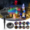 Вуличний лазерний проектор Plug in card law lamp зі змінними картриджами 4 кольори 12 картриджів 48 малюнків