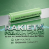 Аккумулятор ААА Rakieta Ni-MH, 1.2V, 1000mA, Зеленый, аккумуляторная батарея мизинчиковая