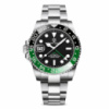 Чоловічий механічний годинник Pagani Design PD-1662 Black-Green з сапфіровим склом та GMT
