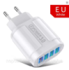 Швидкий зарядний пристрій QC3.0 потужністю 48 Вт, стандарт ЄС, портативний, з 4 портами, підходить для швидкої зарядки Android, iP