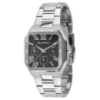 Чоловічий годинник Guardo 012726-1 M Silver-Black у квадратному корпусі з браслетом