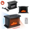 Настільний міні обігрівач FLAME-HEATER камін з пультом 1000 Вт.(33162)