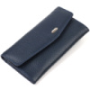 Зручне жіноче портмоне з натуральної шкіри флотар 721702 Синє