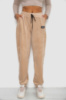 Спортивные штаны велюровые женские на флисе, цвет светло-бежевый, 238R58649-1