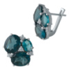 Серебряные серьги CatalogSilver с топазом Лондон Блю 4.929ct (1989715)