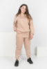 Жіночий бежевий спортивний костюм на флісі