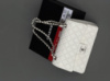 Жіноча сумка Chanel Classic Double Flap Bag  PREMIUM білий срібло