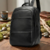 Кожаный рюкзак для ноутбука города и повседневного использования Vintage 14696 Черный