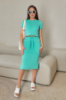 Жіночий літній костюм зі спідницею міді «Sunstyle» оптом | Норма і батал М'ятний, 42-44