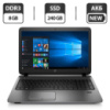 Ноутбук Б-класс HP ProBook 450 G2 / 15.6« (1366x768) TN / Intel Core i5-5200U (2 (4) ядра по 2.2 - 2.7 GHz) / 8 GB DDR3 / 240 GB SSD / Intel HD...