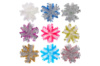 Дождик «Снежинка» серебряно-цветной двусторонний 230мм 5шт (87316)