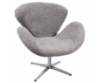 Крісло Сван сіра тканина букле тедді