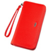 Гаманець жіночий на одну блискавку з екокожі флотар719018 Яскраво-червоний