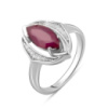 Серебряное кольцо CatalogSilver с натуральным рубином 2.55ct, фианитами, вес изделия 4,24 гр (2096092) 18 размер