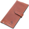 Цікавий вертикальний гаманець із натуральної шкіри 711660 Коричневий