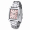 Жіночий годинник Casio LTP-V007D-4E з рожевим циферблатом та сталевим браслетом